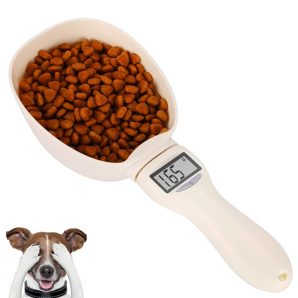 Pet Food Measuring Scoop Food Scale Electronic Dog Cat Feeding Bowl Detachable Measuring Tool Digital Display Weighting Spoon