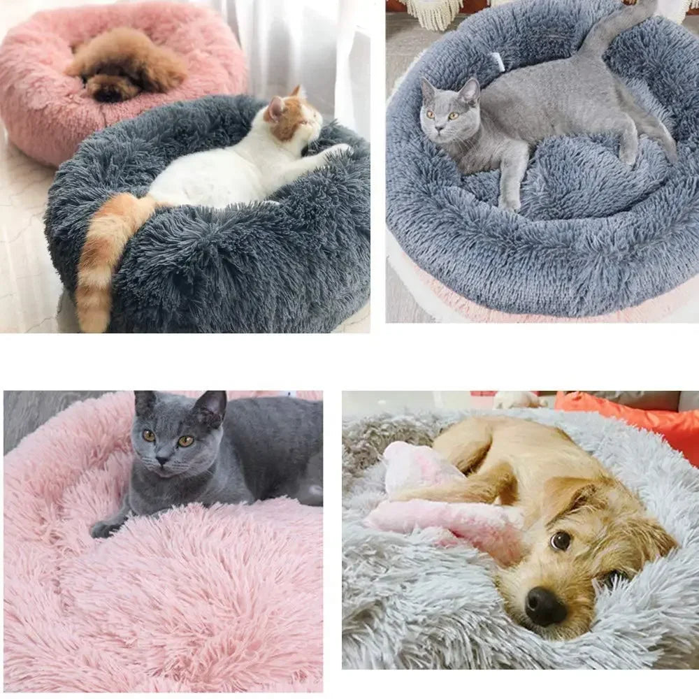 Pet Dog Bed Comfortable Donut Cuddler Round Dog Kennel Ultra Soft Washable Dog and Cat Cushion Bed Winter Warm Sofa hot sell