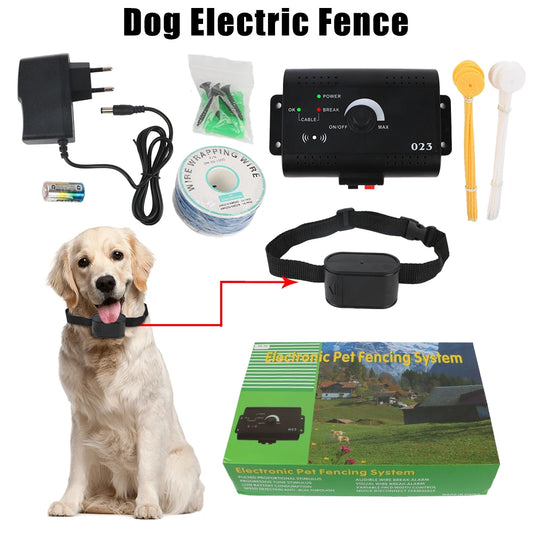 Waterproof Electronic Pet Fence System Containment Dog Training Collar Electric Dog Fence Pet Accessories Sound Shocked Collar