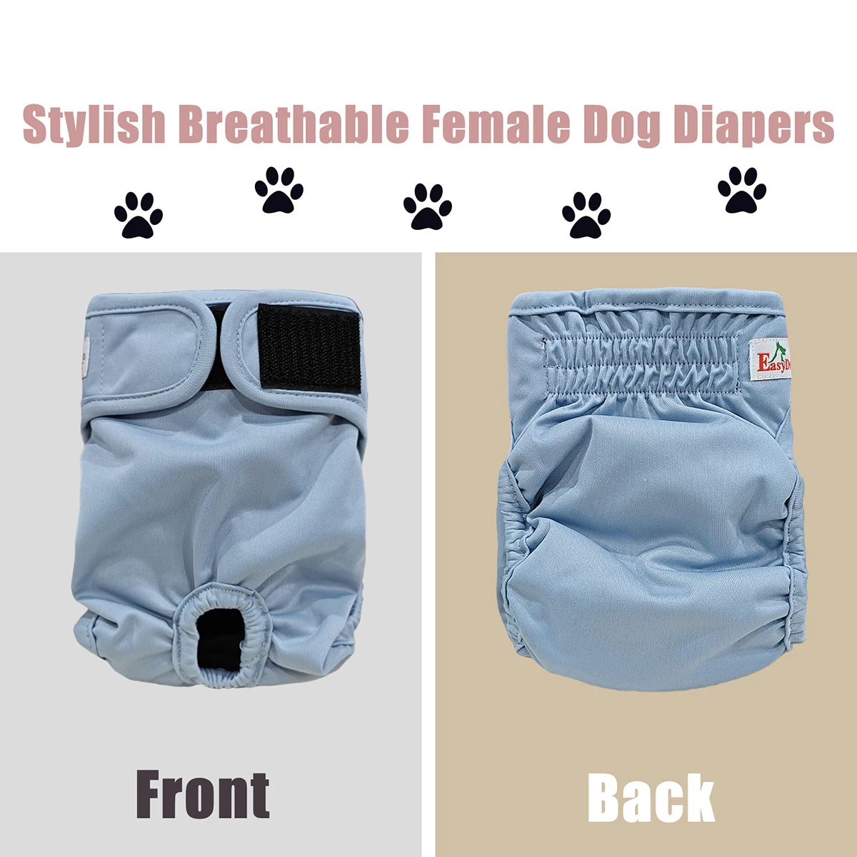 Washable Belly Band Highly Absorbent Female Dog Diaper djustable Pet Physiological Pant for Puppy Leak Proof Pee Panties Diapers