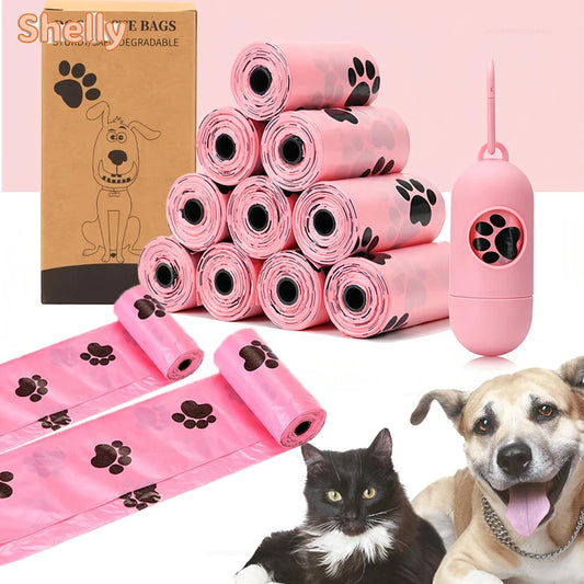 Dog Poop Bags Biodegradable Pet Garbage Bag Dispenser Cat Waste Bags Doggie Outdoor Home Clean Dog Poop Garbage Bag Pet Supplies