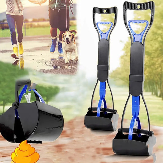 Pet Poop Scoop Clean Waste Long Handle Dog Cat Picker Pooper Scooper Cleaning Tools Foldable Portable Pets Supplies 60CM