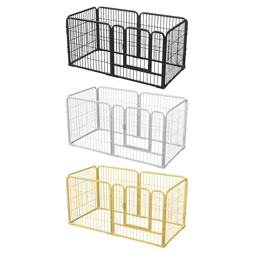 6 Panels Exercise Puppy Kennel Cage Foldable Heavy Duty Dog Cage Heavy Duty Dog Exercise Fence for Dog Cat Rabbit Pet Exercise