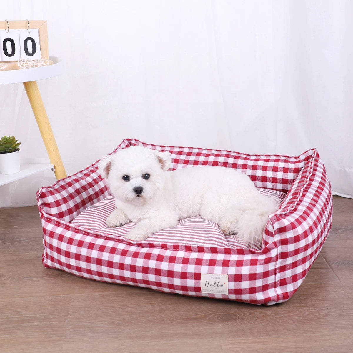 Dog Beds for Small Dogs Plaid Bed Pet Supplies Accessory Sofa Cushions Big Large Puppy Accessories Blanket Cats Baskets Pets Mat