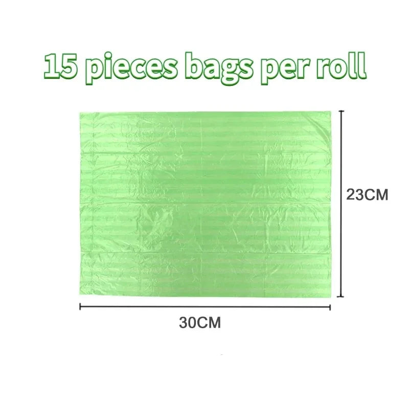 10/40Roll Dog Poop Bags for dog Large Cat Waste Bags Doggie Outdoor Home Clean Refill Garbage Bag Pet Supplies 15 Bags/ Roll