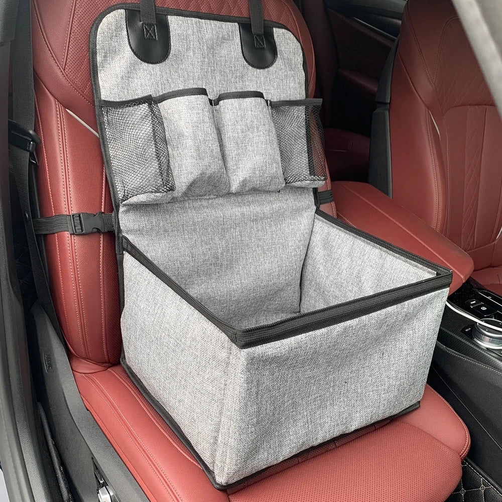 Dog Car Seat,Puppy Booster Seat for Car Front Seat with Storage Pockets,Pet Booster Car Seat for Small to Medium Dog