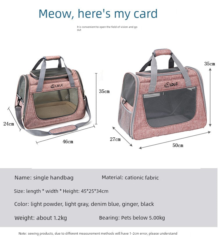 Anti-Scratch Crossbody Super Breathable Outerwear Teddy Pet Bag