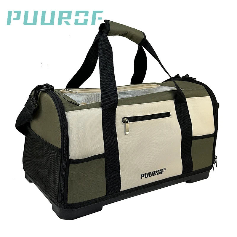 PUUROF Cat bag Going out portable warm dog bag Cat bag Shoulder carrier Cat car pet suitcase Pet backpack