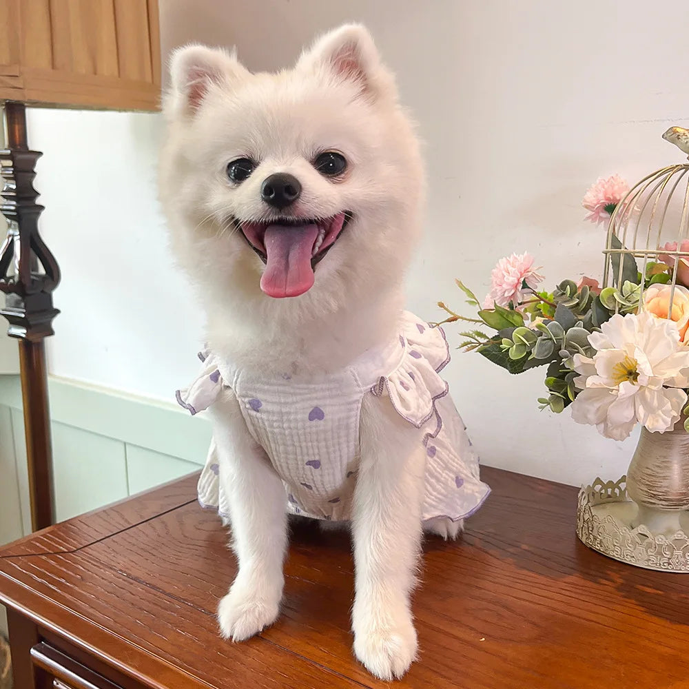 Cute Dog Clothes for Small Dogs Summer Dog Princess Dress Breathable Puppy Clothing Fashion Cat Wedding Skirt Pet Thin Dresses