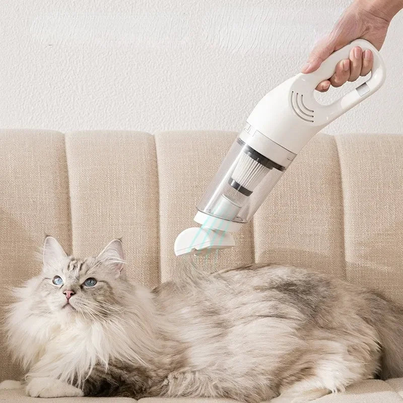 12000Pa Pet Cat And Dog Hair Vacuum Cleaner Handheld Small Vacuum Cleaner Pet Hair Removal Accessories For Pillows Sofas Carpets