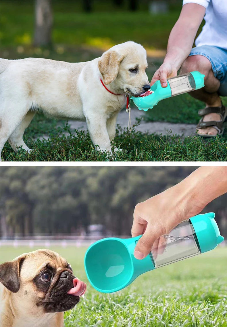 Portable Dog Water Bottle Drinking Bowls for Dog Cat Food Water Dispenser 3 In 1 Leak-proof Outdoor Dog Waterer Pet Accessories