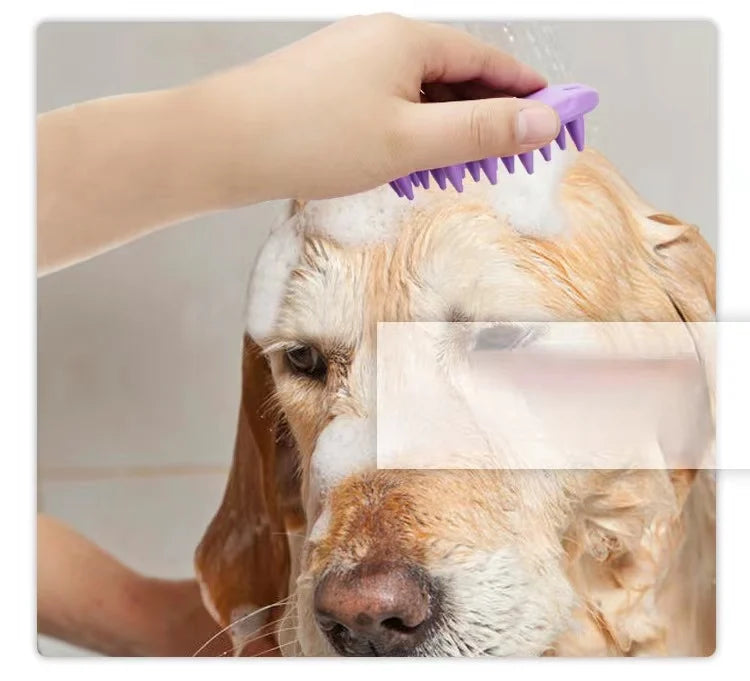 Bathroom Puppy Dog Cat Bath Massage Gloves Brush Safety Silicone Pet Accessories for Dogs Cats Dog comb Tools