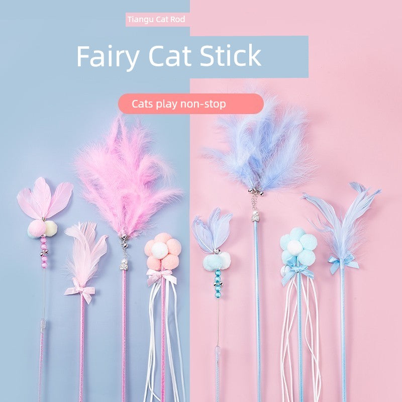 Self-Hi Relief Fairy Long Brush Holder with Bell Bite-Resistant Cat