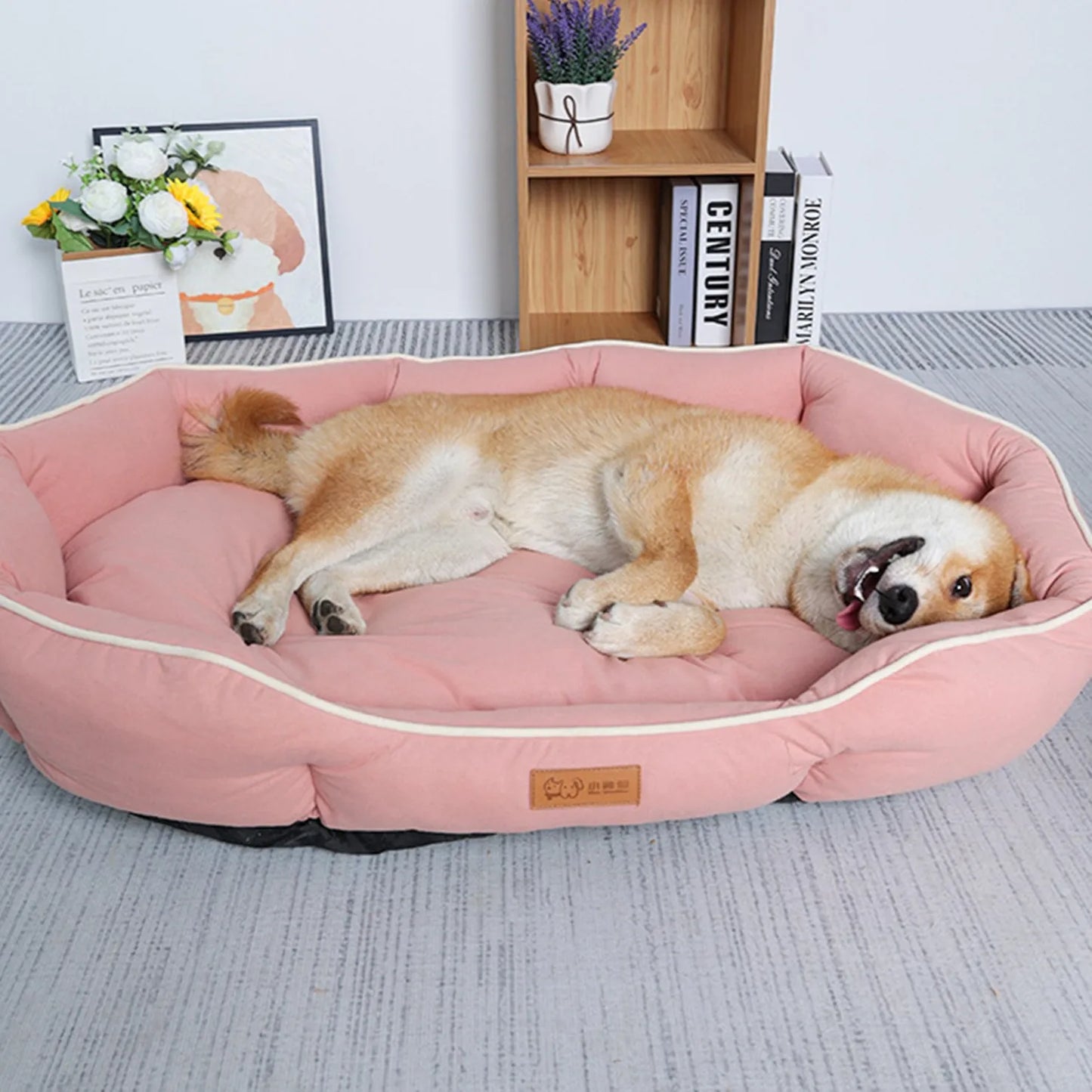 Imitation Suede Velvet Dog Bed Fluffy Soft High Rebound Breathable Dogs Mat Beds Bite-resistant Anti-slip Pet Dog Accessories