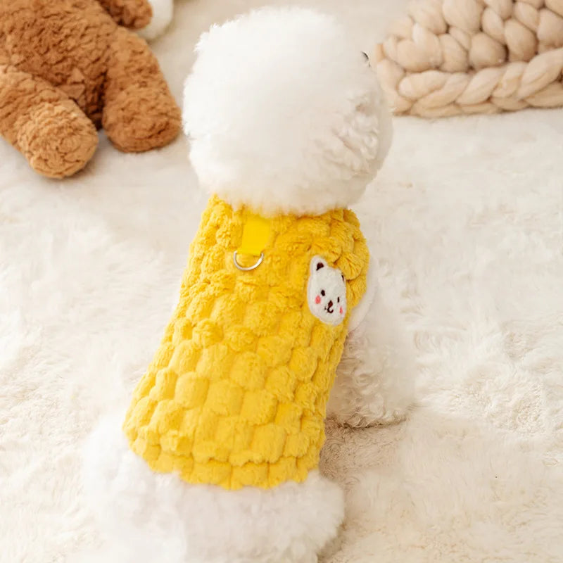 Dog Sweater Plush Warm Pet Clothes for Small Medium Dogs Cats Puppy Vest Fashion Dog Coat Chihuahua Yorkie Teddy Bichon Clothing