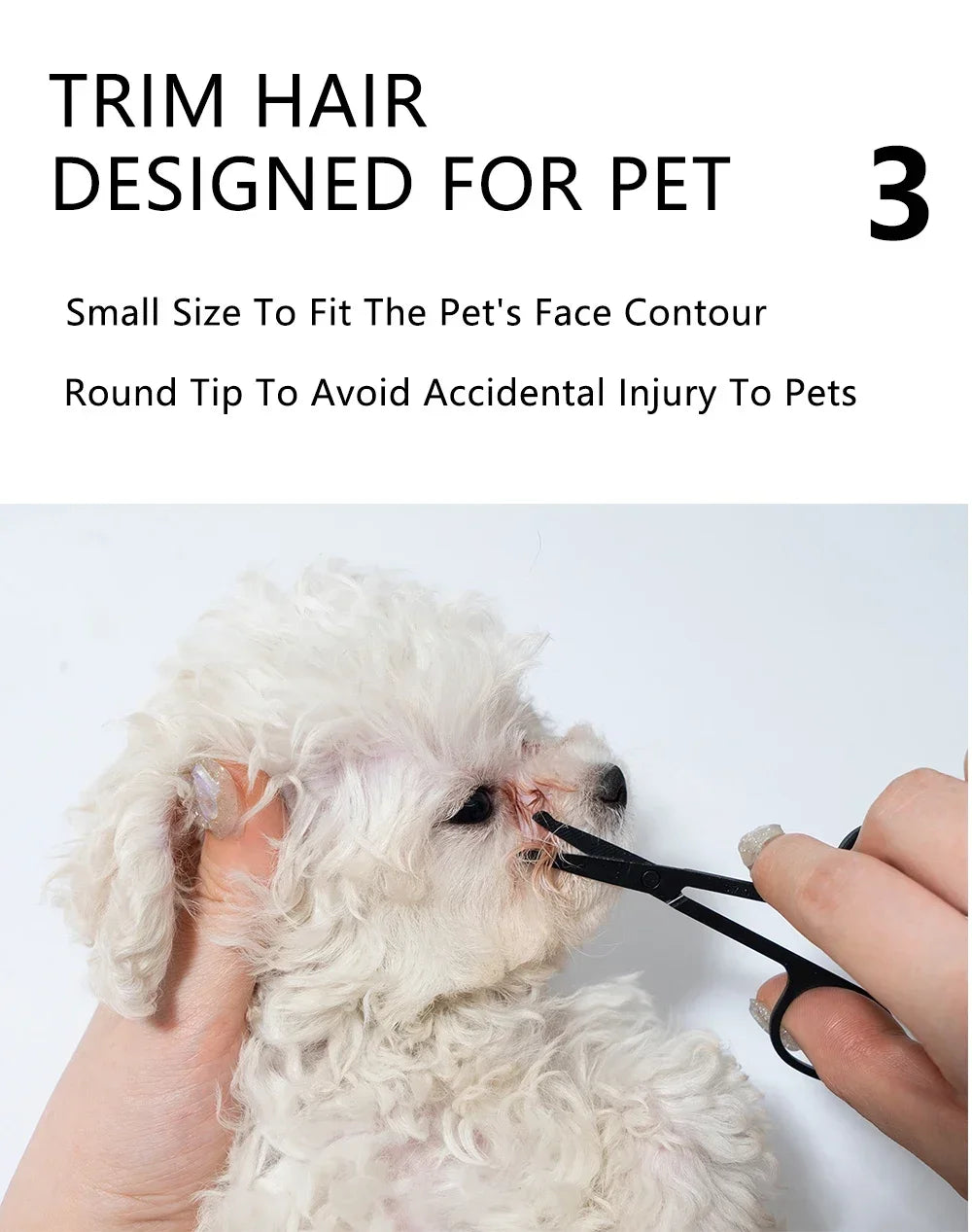 Pet Facial Cleaning Comb Removes Tear Stains Eye-poop Comb Dog Hair Repair Scissors Cat Hair Comb Pet Clean Supplies Accessories