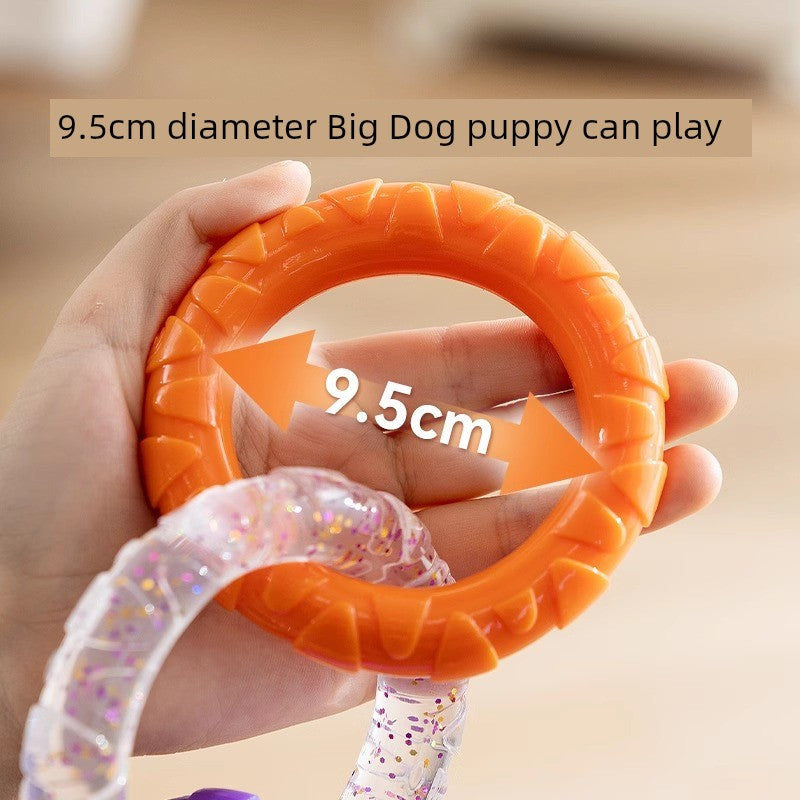 Hot Bite-Resistant Dog Pull Ring Toy Molar Tug-of-War Pull Toy Doggy Bite-Resistant Pet Puppy Relieving Boredom