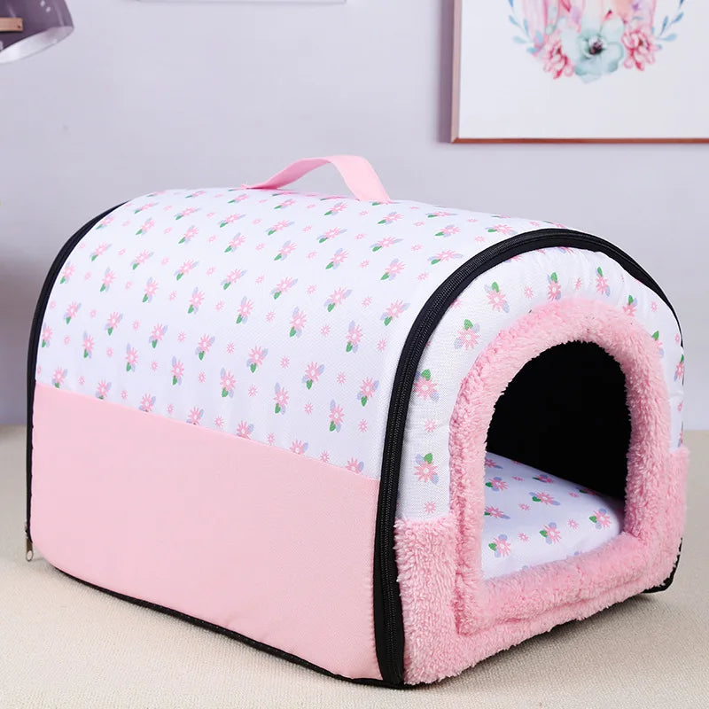 Winter Dog Kennel Warm Dog House Mat Detachable Washable Dogs Bed Nest Deep Sleep Tent for Medium Large Dogs House dog Supplies