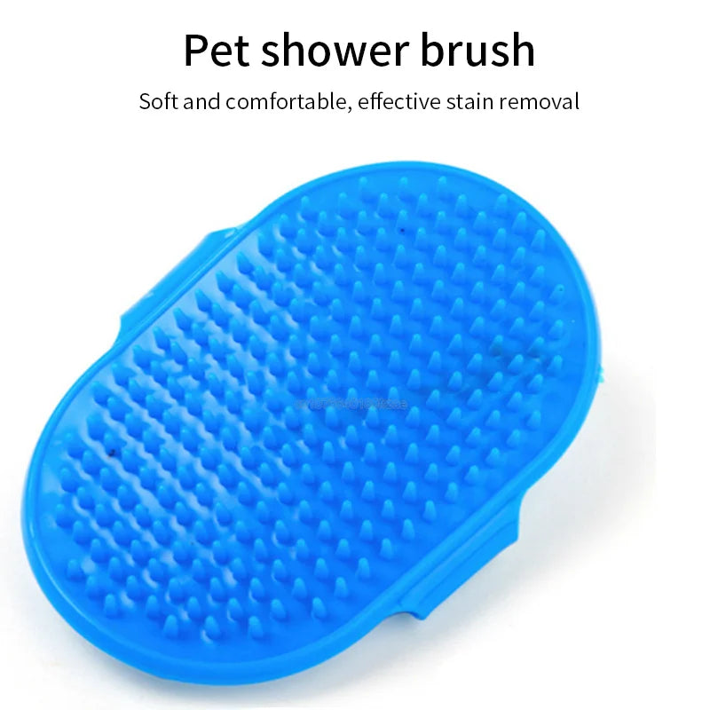 Soft Rubber Dog Brush Comb Cat Bath Brush Rubber Glove Hair Fur Grooming Massage Brush For Dog Cats 12.3*9.7cm