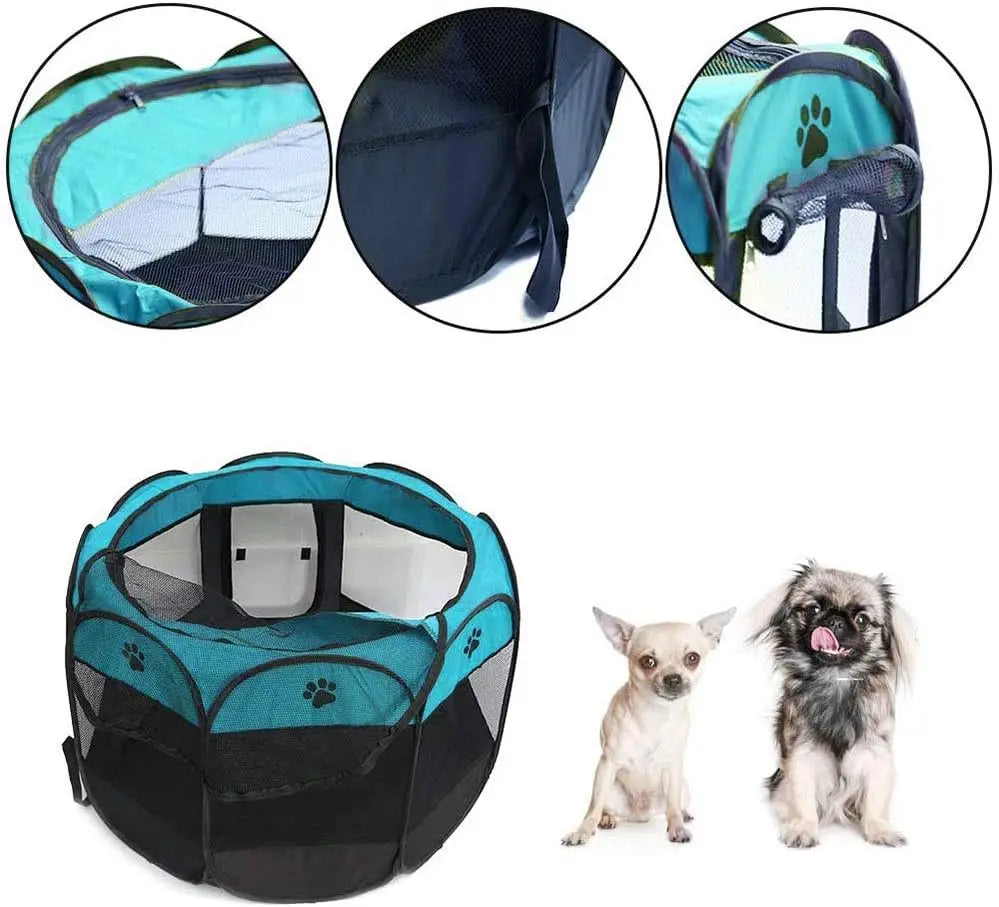 Tente pliable pour chat, cage pour animaux de compagnie, clôture, parc pour chien, maison d'extérieur pour animaux de compagnie pour petit et grand chien, chenil pour chat, abri portable pour chiots