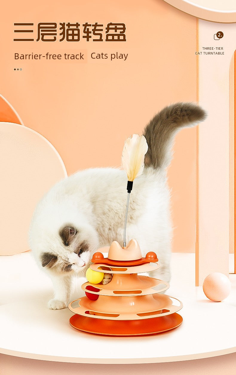 Cat Toy Self-Hi Relieving Stuffy Handy Gadget Cat Teaser Cat Turntable Ball Pet Cat Cat Cat Kittens Kitten All Products