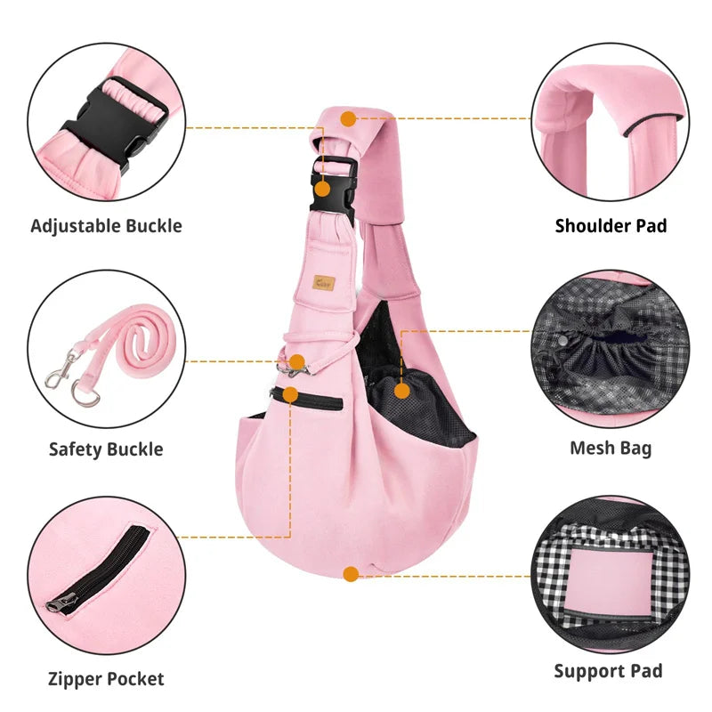 Pet Dog Carrier Bag Outdoor Travel Puppy Shoulder Bags Dogs Single Comfort Sling Handbag Tote Pouch Kitten Corgi Transport Pets