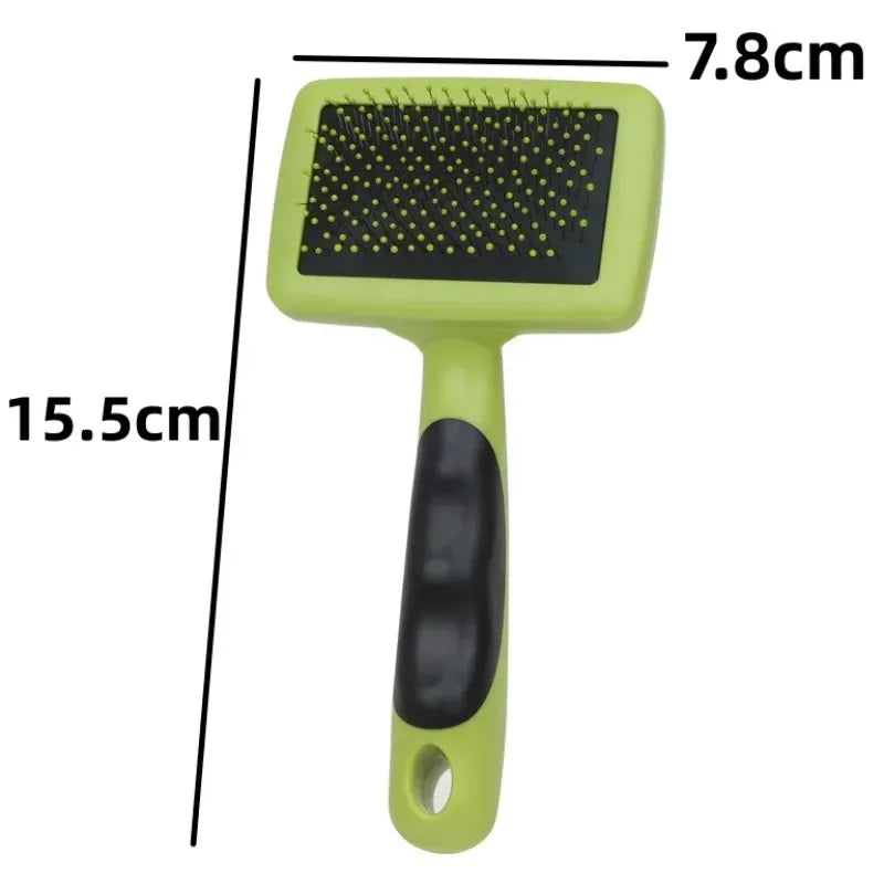 Dog Brush Pet Hair Remover Massage Cat Brush Stainless Steel Combs for Dog Hair Cleaning Comfortable Handle Brushes Pet Grooming