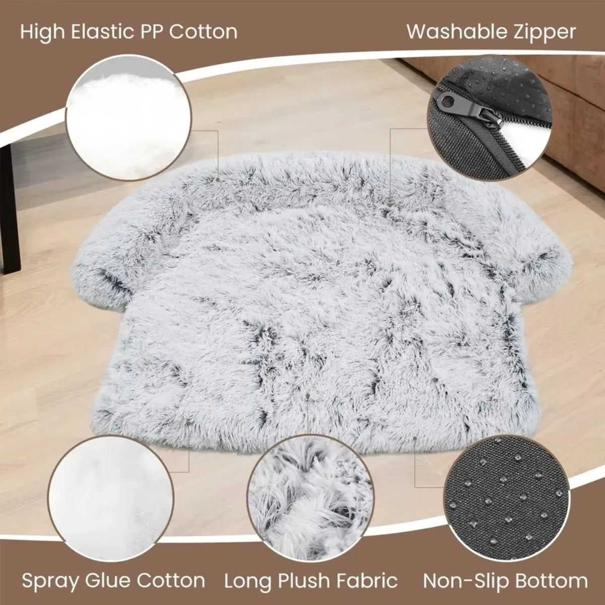 Plush Dog Bed Sofa for Large Pets Washable Keep Warm Cats Dogs Cushion Blanket Furniture Protector Pet Mattress kennel Cover