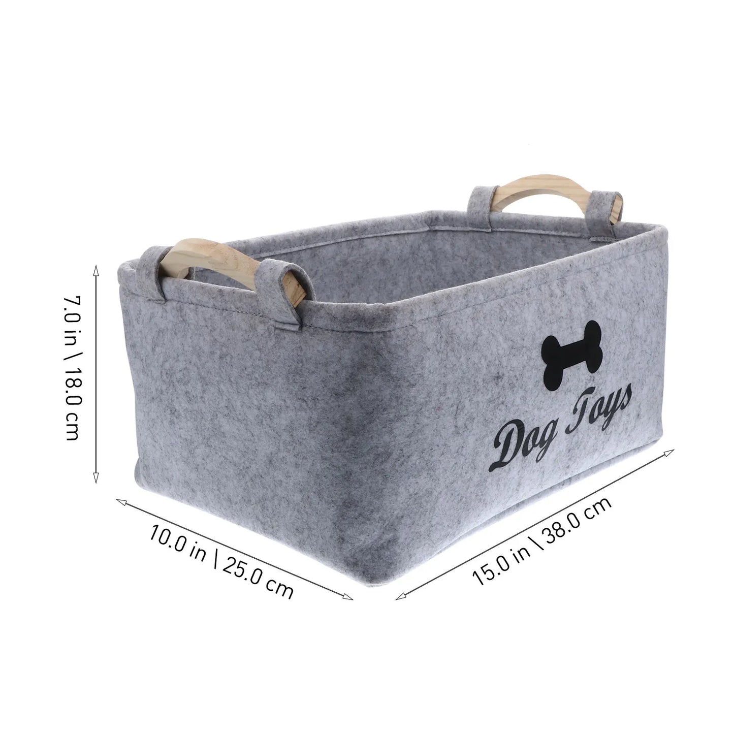 Dog Toy Basket Pet Toy Storage Felt Bin Rectangular Small Dog Toys Organizer multiuse Kids Car Toys Container Cat puppy supplies