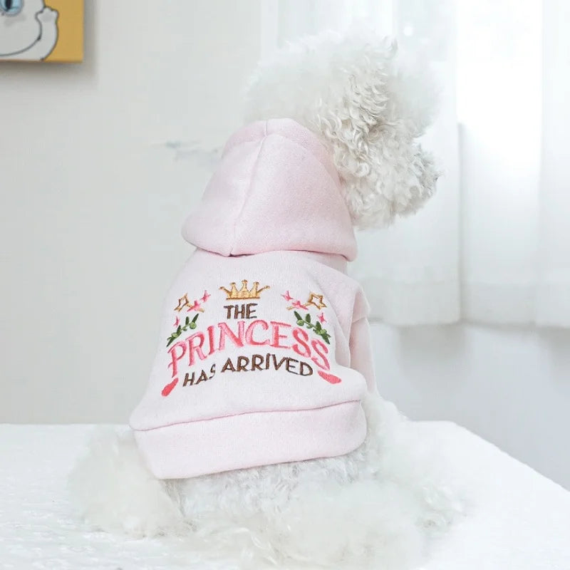 Pet Dog Clothes for Small Medium Dogs Winter Warm Dog Hoodie Letter Print Puppy Pullover Pet Sweatshirt Bichon Frise Dog Clothes