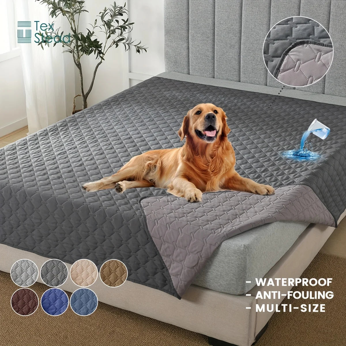 100% Double-Sided ANTI-LEAKAGE Dog Bed Cover Pet Blanket Sofa Couch Furniture Protector