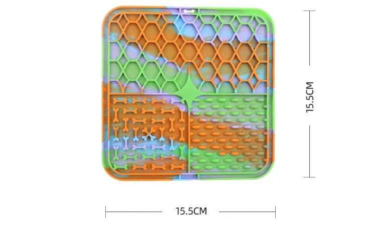 Alfombrilla de silicona para lamer para perros, plato de comida lenta para mascotas, distracción para el baño de perros, ventosa de silicona para perros, suministros para entrenamiento de comida para perros