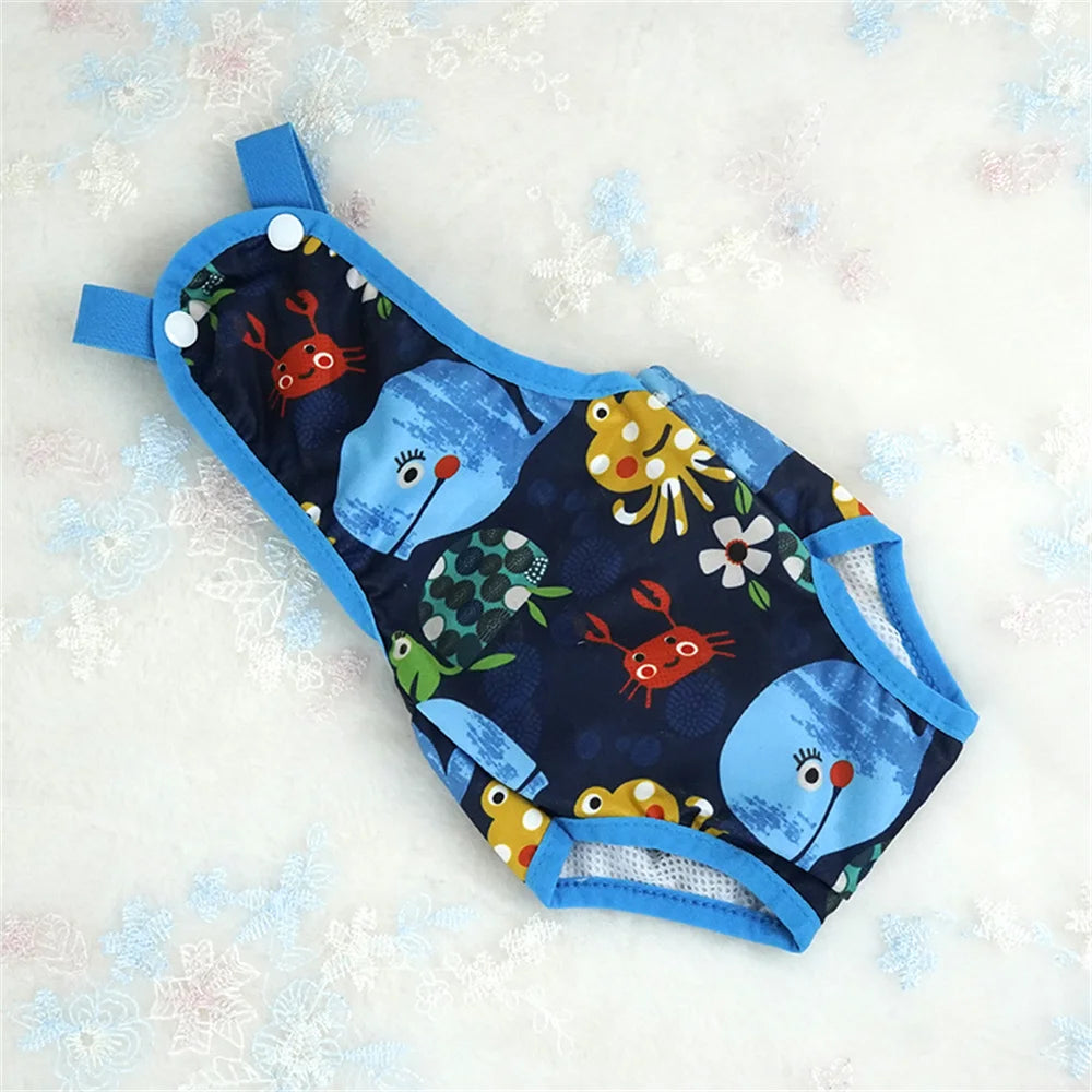 Cartoon Print Female Dog Shorts Puppy Physiological Pants Diaper Pet Underwear Briefs For Small Medium Girl Dogs Schnauzer