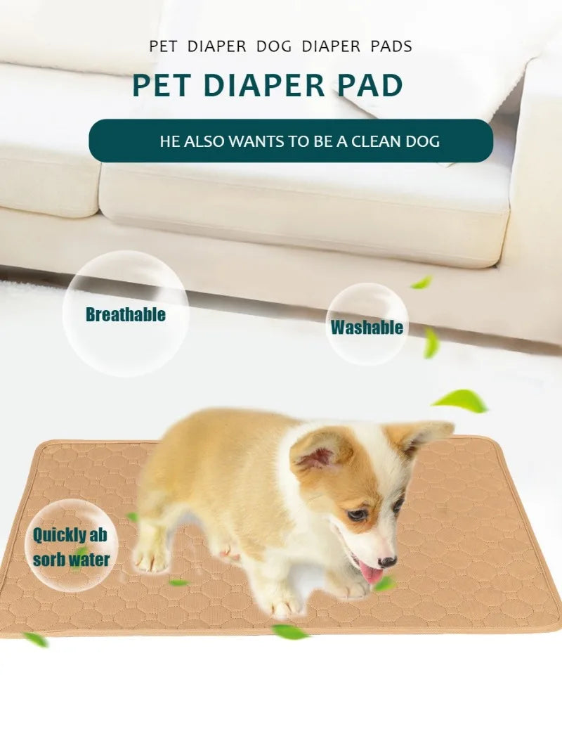 Dog Pee Pad Blanket Reusable Highly Absorbent Diaper Washable Puppy Training Pad Pet Bed Urine Mat for Pet Car Seat Cover