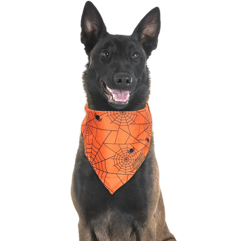 Dog Pet Triangle Towel Halloween Party Dog Bandana Adjustable Pet Scarf Bib For Dogs Pet Dog Grooming Accessories