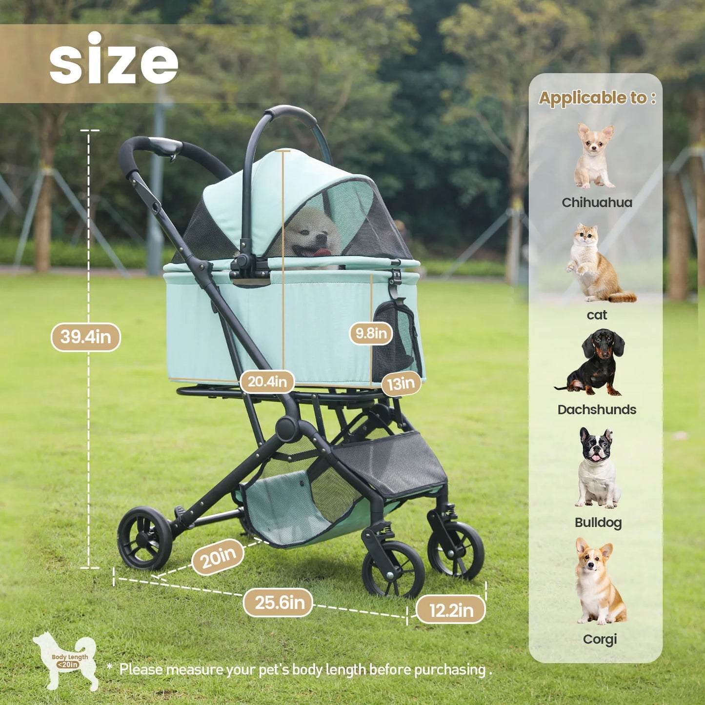 Multifunctional Portable Pet Stroller Large Space Dog Stroller Foldable Pet Stroller Portable Pet Basket Dogs  Pet bags