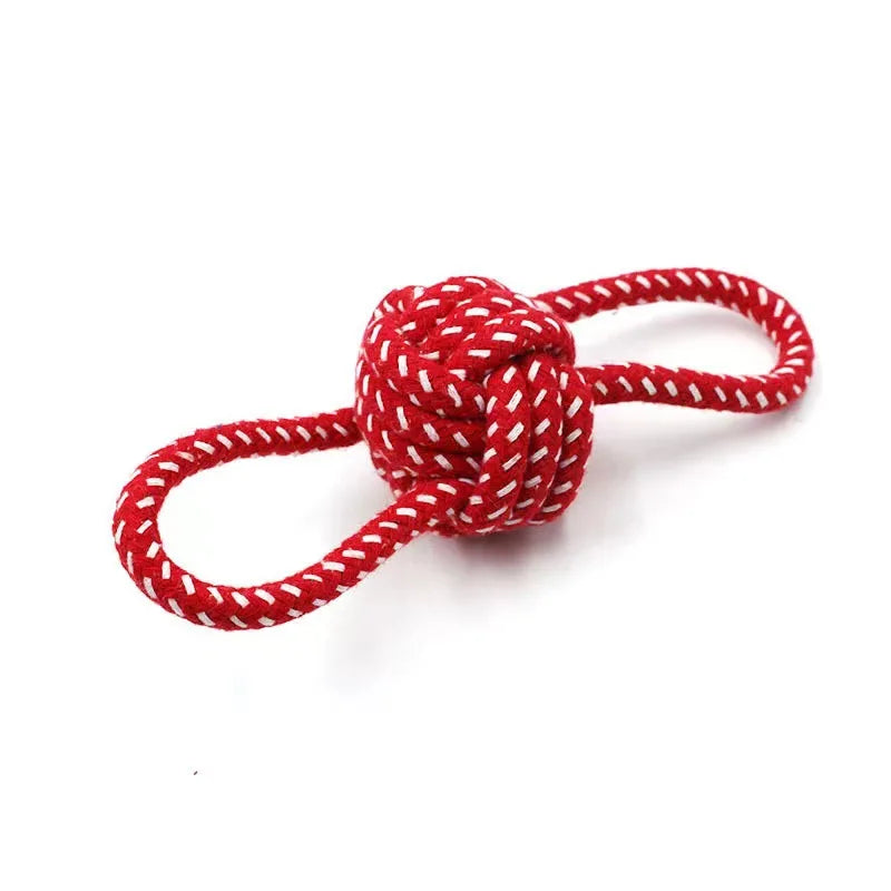 1PC Dog Toy Carrot Knot Rope Ball Cotton Rope Dumbbell Puppy Cleaning Teeth Chew Toy Durable Braided Bite Resistant Pet Supplies