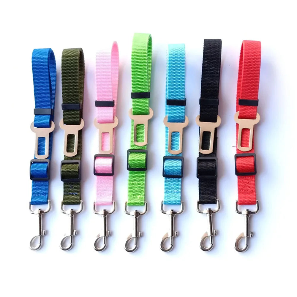 Pet Dog Car Seat Belt Retractable Buffer Elastic Reflective Safety Traction Rope Dog Leash Harness Dogs Dog Accessories Supplies