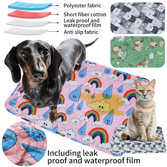 Manta para orinar para mascotas, reutilizable, muy absorbente, lavable, almohadilla de entrenamiento para cachorros, alfombrilla para orina para cama de perro, funda para asiento de coche para mascotas