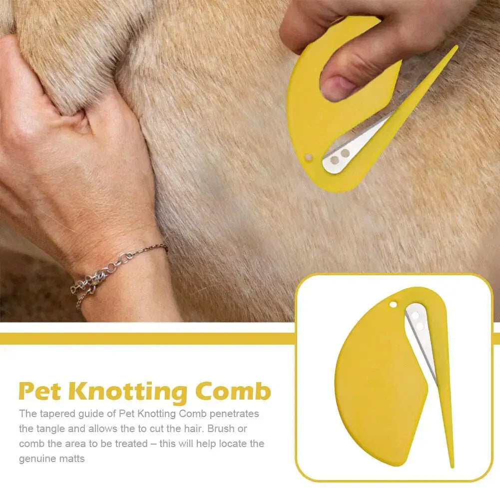 Peine para anudar mascotas, recorta el pelo de forma eficaz y sin dolor, para quitar el pelo de los gatos, cuchillo para pelaje suelto, peine para mascotas, accesorios para desenredar cachorros