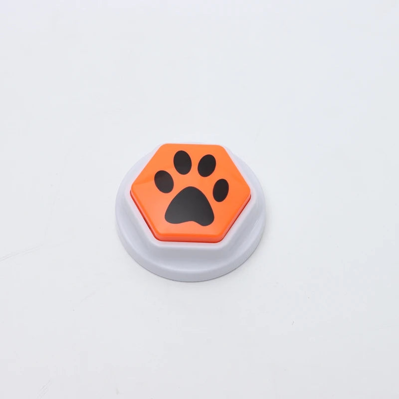 Pet Training Recordable Talking Sound Button Hexagonal Paw Pattern Speak Answering Interactive Voice Dog Toy For Communication