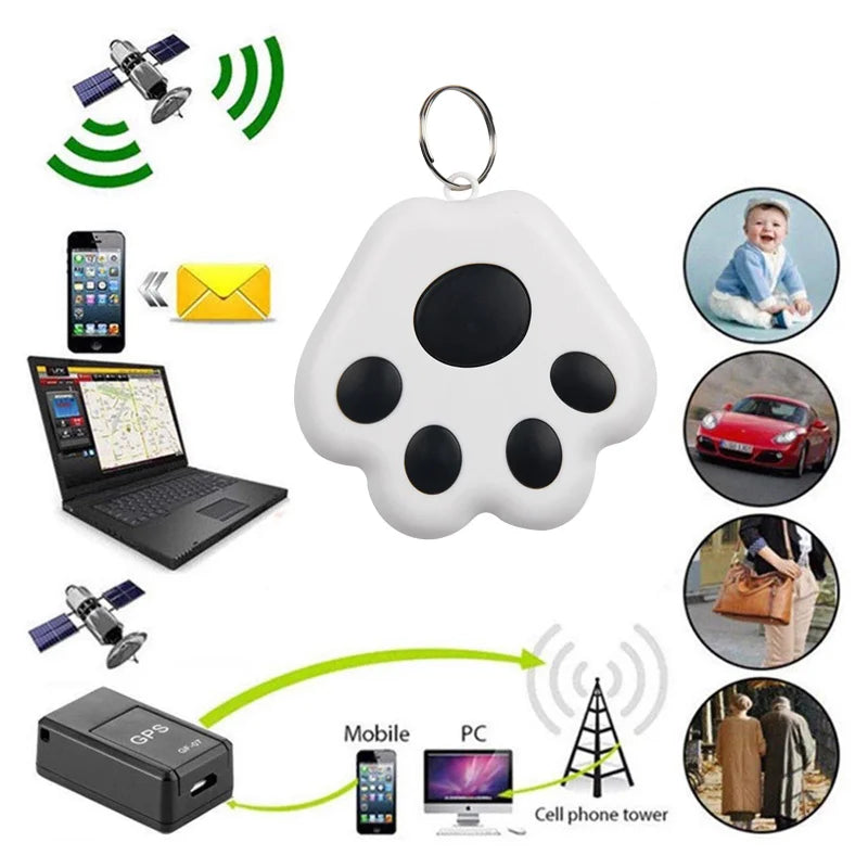 Portable Mini Cat Dog Pet Tracking Locator Anti-lost Tracking Device For Child Mobile Key Finder Tools Bluetooth 5.0 Hidden GPS