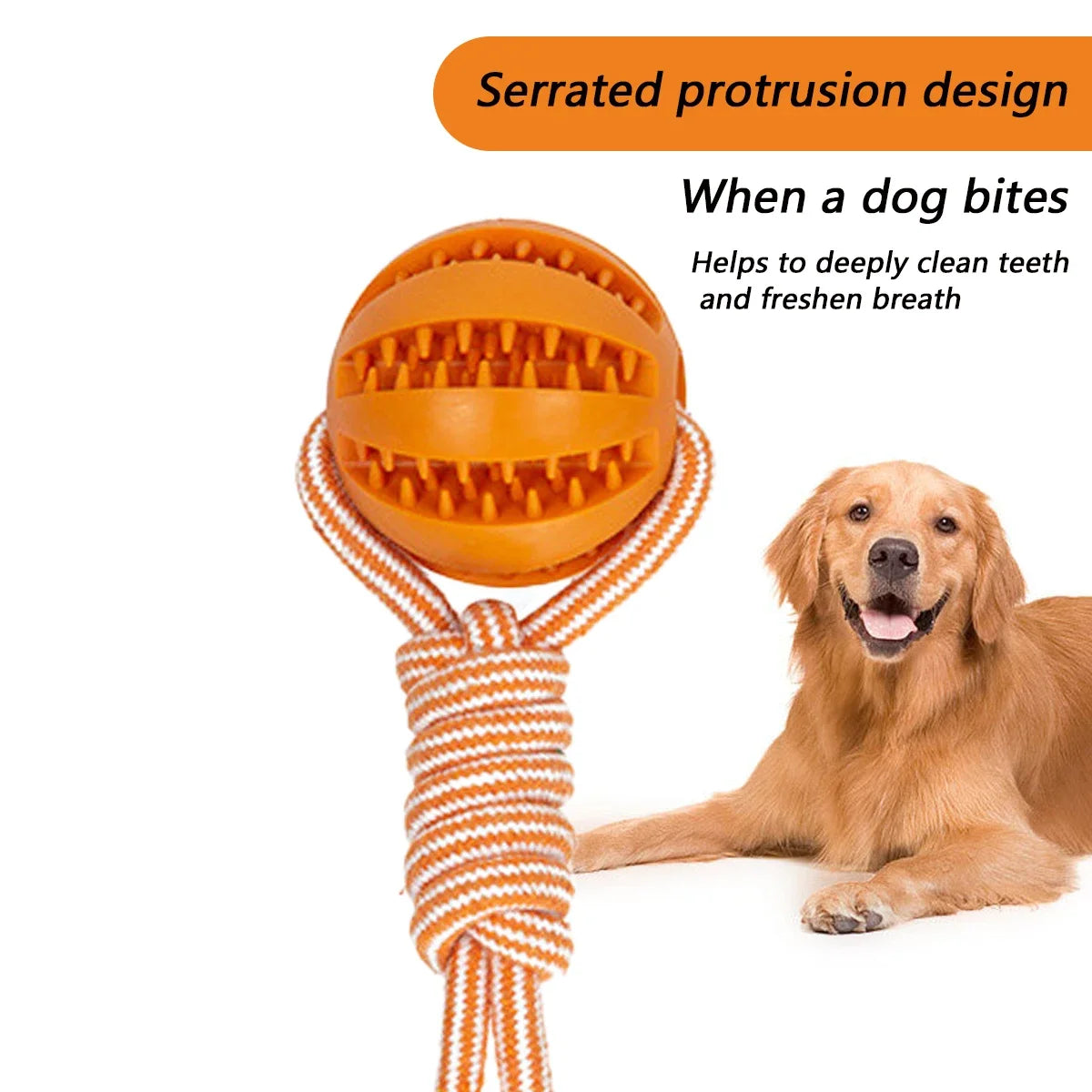 Dog Toys Balls Interactive Treat Rope Rubber Leaking Balls for Small Medium Dogs Chewing Bite Resistant Pet Tooth Cleaning