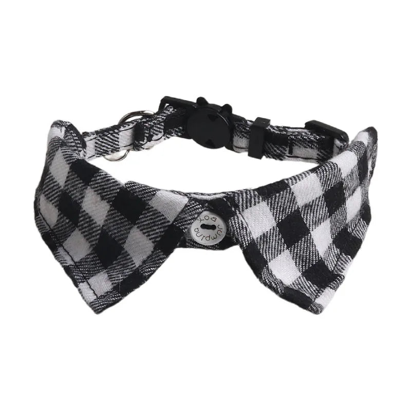 Bowtie for Cat Bow Tie Collar Plaid Adjustable Cat Tuxedo Collar for Small Dog Wedding Formal Tuxedo Suit Tux Outfits Birthday