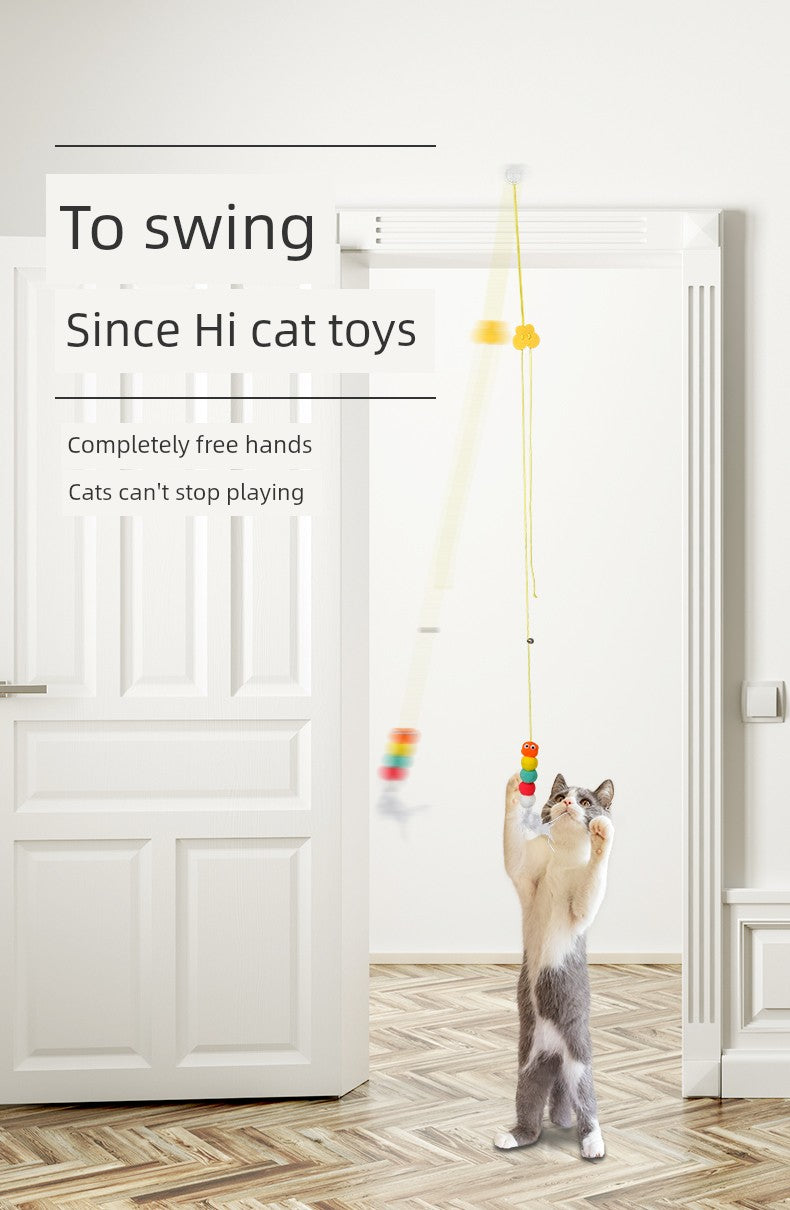 Relief Hanging Elastic Bell Little Mouse Cat Toy