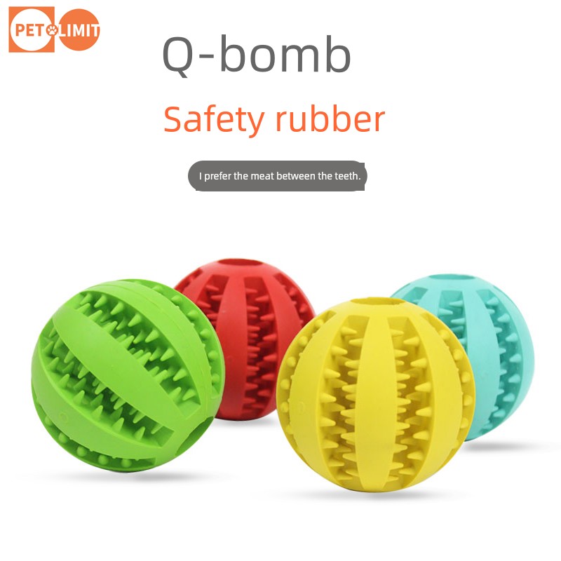 Dog Toy Ball Bite-Resistant Puppy Sound Large Dog Pet Puppy Tooth Cleaning Molar Teddy Elastic Self-Hi Relieving Stuffy