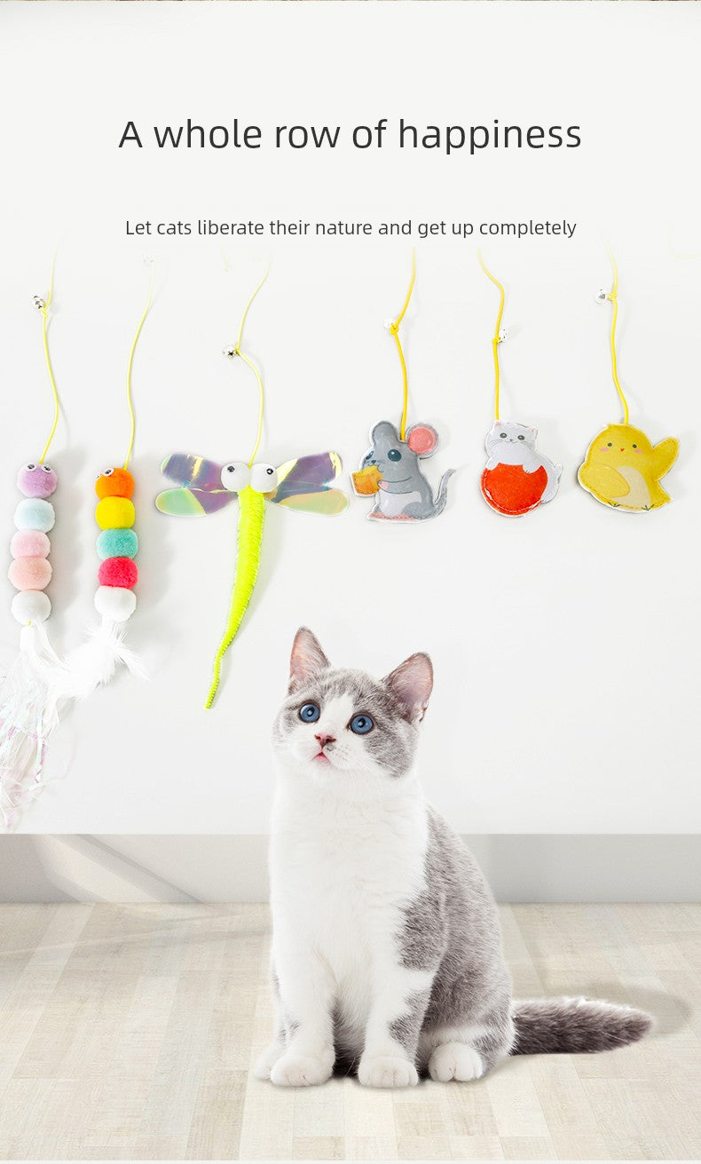 Relief Hanging Elastic Bell Little Mouse Cat Toy