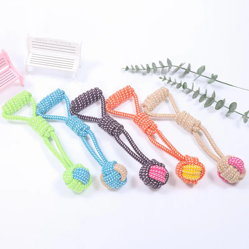 Mini jouets interactifs pour chiens en corde de coton, balle pour chiens, accessoires, brosse à dents, jouet à mâcher pour chiots, jouet pour grands et petits chiens, jouet pour animaux de compagnie