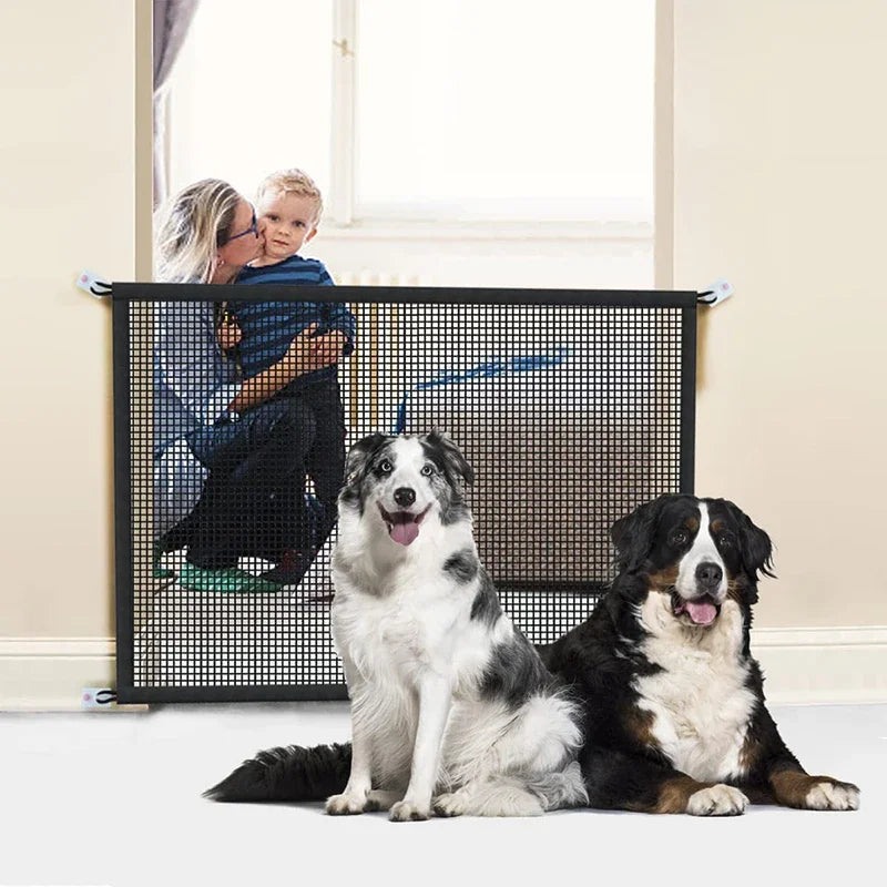 Clôtures de barrière pour chien avec 4 crochets pour animaux de compagnie, barrière d'escalier en réseau isolé pour animaux de compagnie, nouveau parc pliable en maille respirante pour clôture de sécurité pour chien