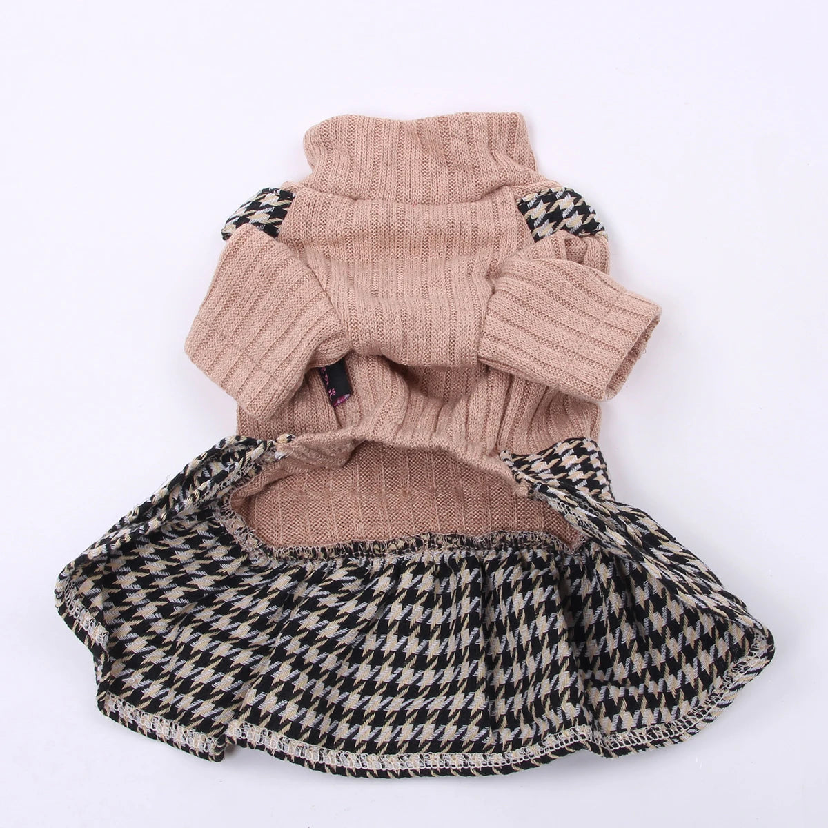 Boy/Girl Dog Cat Dress Sweater Strap Houndstooth Design Pet Hoodie Autumn/Winter Clothing Apparel For Dogs Cats